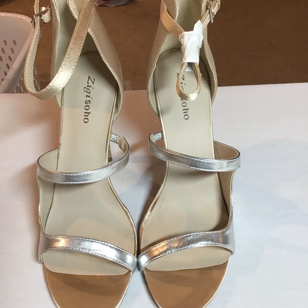 Ziti soho gold and silver vegan sandal size 11 m